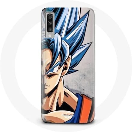 Coque pour Samsung Galaxy A50 Anime Dragon Ball Goku Cheveux bleu