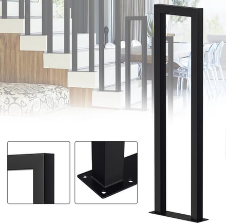 Leuning 95cm Ijzer Leuning Buiten & Binnen Trap Leuning Trap Balkon Balustrade Zwart