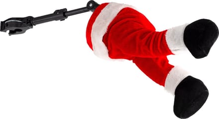 Decoris - Bewegende kerstman op batterijen - Geschikt voor in de Kerstboom - H34cm