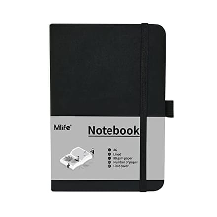 A6 Notitieboek Met Elastische Sluitband en Vouwtas - 192 Pagina's