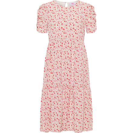 Mymo midi-jurk Nolie Dames Wit Veelkleurig