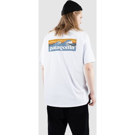 Patagonia Boardshort Logo Pocket Responsibili T-Shirt wit