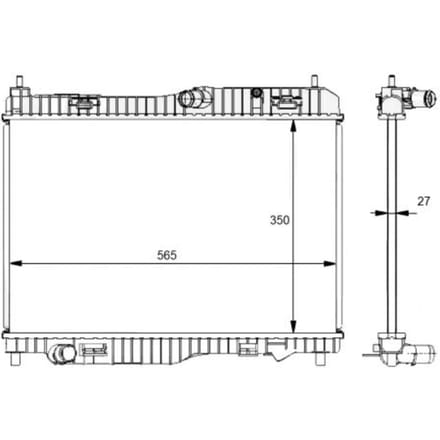 Radiator, motorkoeling NRF 59134
