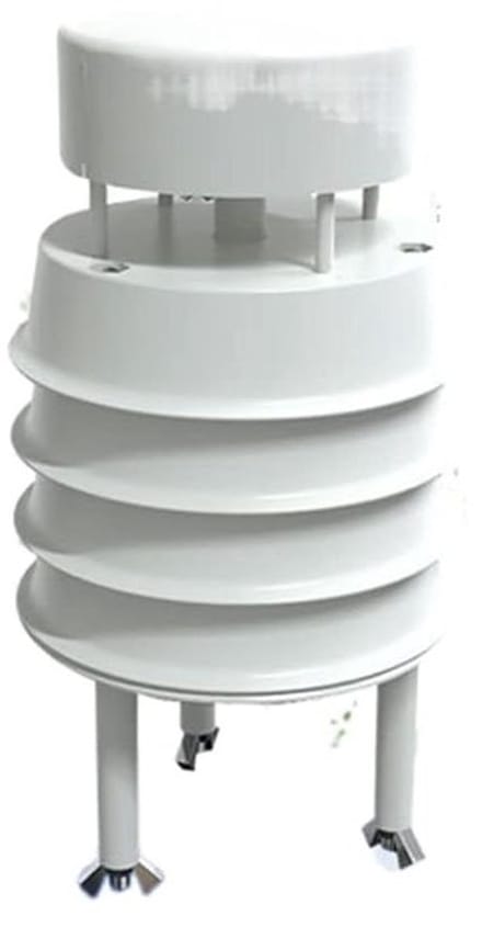 Weerstation Buiten - Weercomputer Digitale - Weersomstandigheden Monitoren - Vijf-in-één Sensor - Groot Kleurendisplay - Zwart