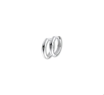 Zilveren Klapoorringen half rond 1011866
