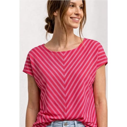 Shirt met korte mouwen en gestreept patroon