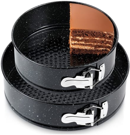 Springvorm Graniet 20 / 24 cm 2 stuks - Taartvorm - Bakvorm - Cakevorm