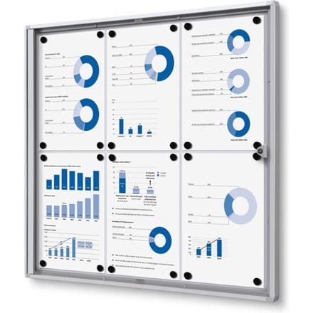 Vergrendelbaar notitiebord indoor economy 6x a4