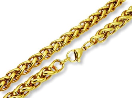 Amanto Ketting Djef - 316L Staal - Vossenstaartschakel - 7,5mm - 60cm