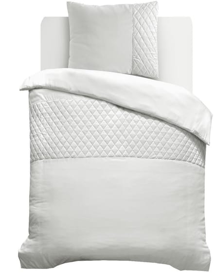 Husch Dekbedovertrek Velvet Band - 140x200/220 - Ecru