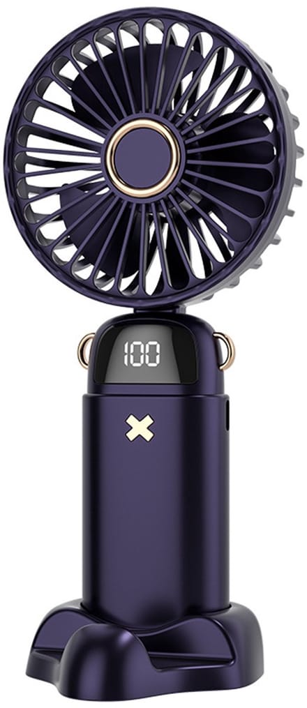 USB Oplaadbare Mini Zakventilator Voor Dames & Heren, Binnen & Buiten, Opvouwbare Bureau Ventilator Met Digitaal Display