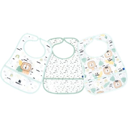 Kikka Boo Eva Terry Bib With Catcher - Savanna Mint - 3 stuks