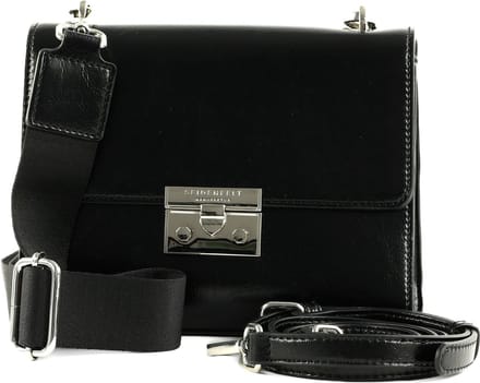 SEIDENFELT MANUFAKTUR Schoudertas Kinda Crossbag Glossy Black Zwart