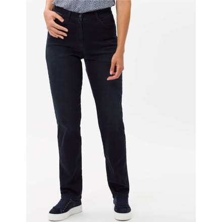 Raphaela by Brax Dames Jeans  Style CORRY SLASH DARK BLUE + EFFEKT, denim donkerblauw, maat 36