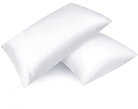 Set van 2 satijnen kussenslopen 40x60cm voor haar- en huidverzorging met ritssluiting