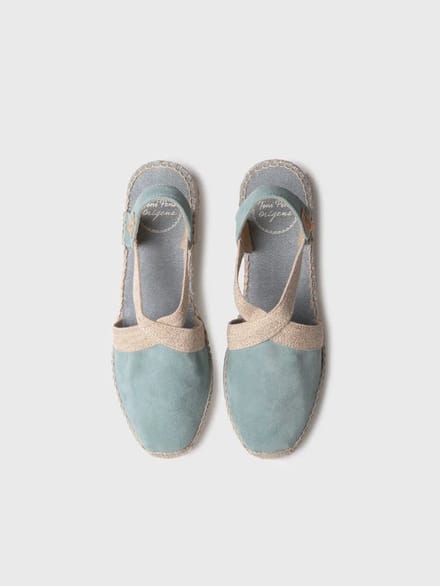 Suède espadrilles voor dames met elastiek | TONA