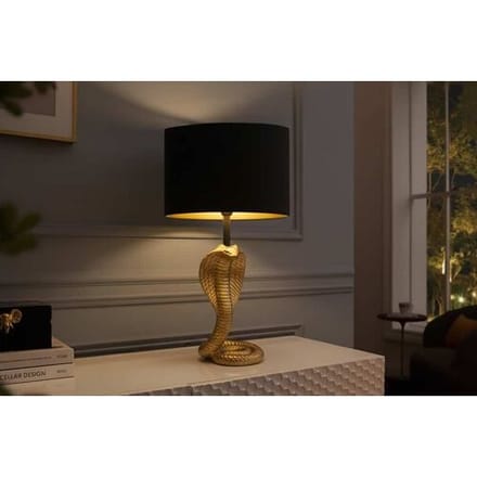 Tafellamp cobra goud zwart