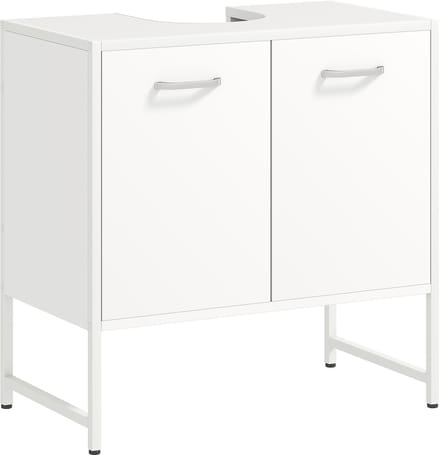 HOMCOM Badkamermeubel - Spaanplaat - 60 x 33 x 60,5 cm - Wit