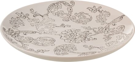 J-Line decoratie Bord Decoratief Zen - porselein - wit/zwart