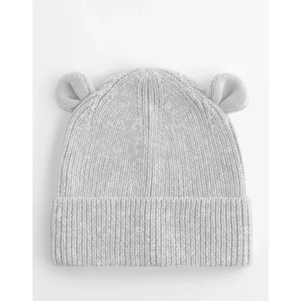 Organic Baby Bear Beanie - Cloud Grey - 12-24 MTHS