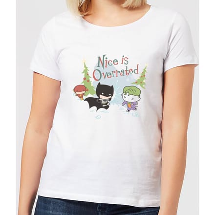 DC Nice Is Overrated Women's Christmas T-Shirt - White - M