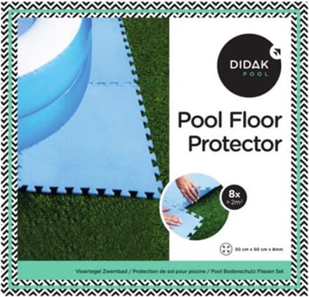 Didak Vloertegels 50 x 50 x 0,8 cm - blauw - set 8 stuks