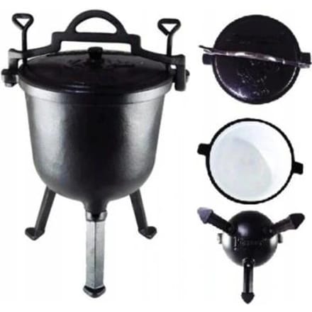 Kinghoff 2243 - geëmailleerde ketel - Gietijzer - 10 liter - 19 kg