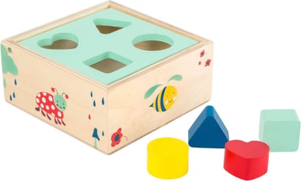 Small Foot - Houten Vormenstoof met Blokken Natuur, 5dlg.
