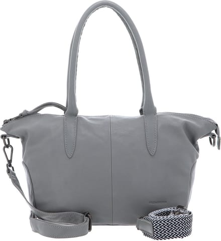 FREDsBRUDER Leren Schoudertas Jeren Duffel Bag Cloud Grey Grijs