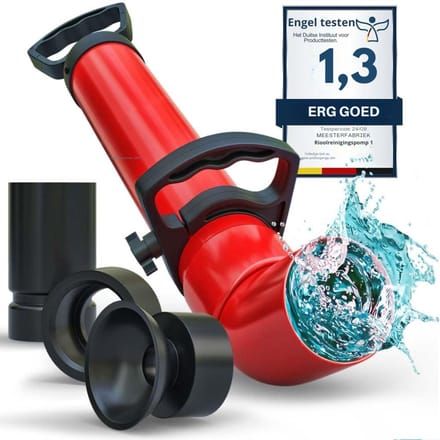 Zyrex® Rioolontstopper - Rioolveer - Ontstoppingsveer - Rood - 36cm x 36cm x 18cm