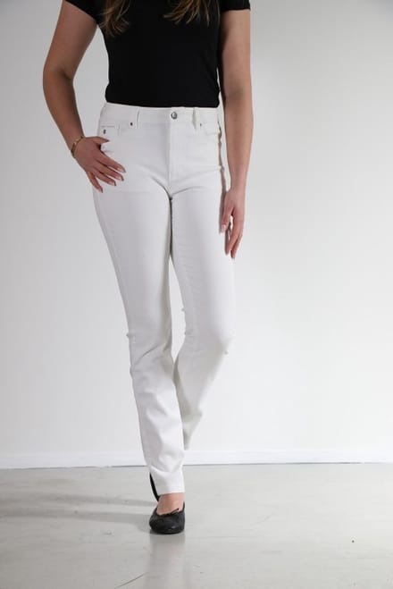 New Star - Orta wit twill broek L32 dames straight - maat 33