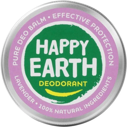 Happy Earth Deodorant Balm Lavender - 100% Natuurlijk - 24 Uur Bescherming - Plasticvrij - 45 g