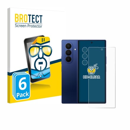 BROTECT - Screenprotector voor Samsung Galaxy Z Fold 7 (Voor+Camera) - Folie Beschermfolie transparant 6 Stuks