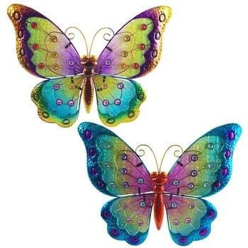 Beeldjes Signes Grimalt Vlinder Muur Ornament 2 Stuks