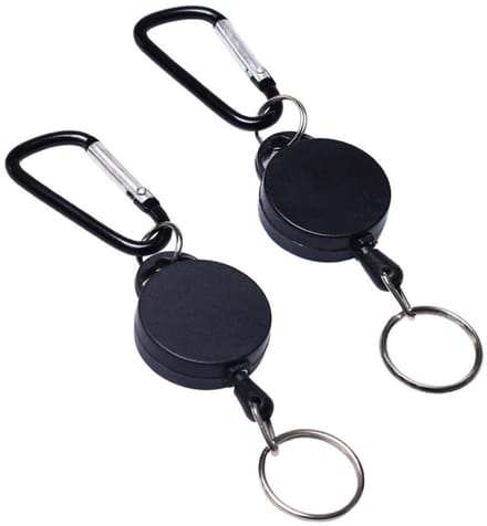 2-pack uitschuifbare jojo-sleutelhanger met karabijnhaak