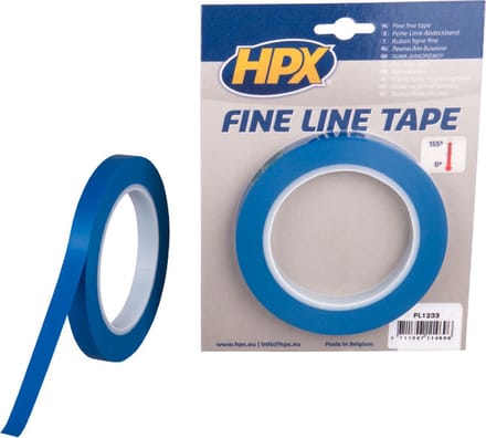 Fine line tape (lineerband) - blauw 12mm x 33m