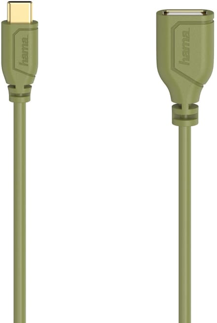 USB-C naar USB-A adapterkabel OTG Flexi&Slim Groen