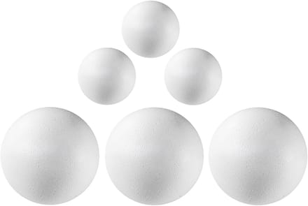 Piepschuim ballen pakket 6 stuks klein