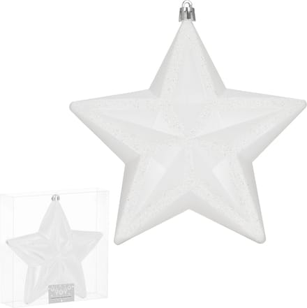 Kersthanger | Kerstster | Wit | 15 cm
