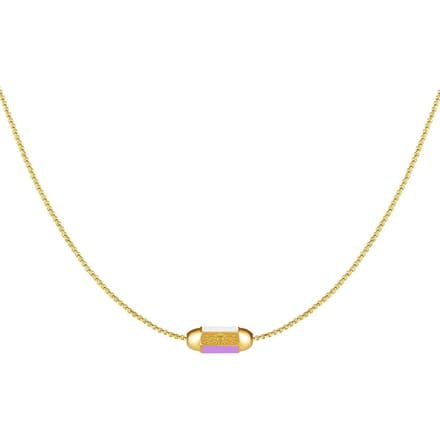 Ketting - Summer Love - Goudkleurig-Moederdag cadeautje - cadeau voor haar - mama