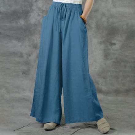 Dames Grote maten Losse Casual Broeken Vrouwelijk S blauw