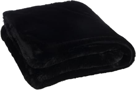 J-Line plaid Cutie - fleece deken – polyester – zwart - 180 x 130 cm