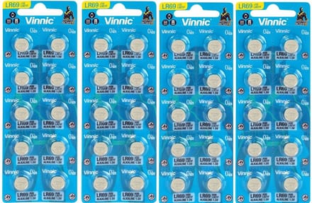 Alkaline speciaalbatterij Vinnic G6 / AG6 / LR920 / LR69 / Alkaline Knoopcel Batterij 40 Stuks