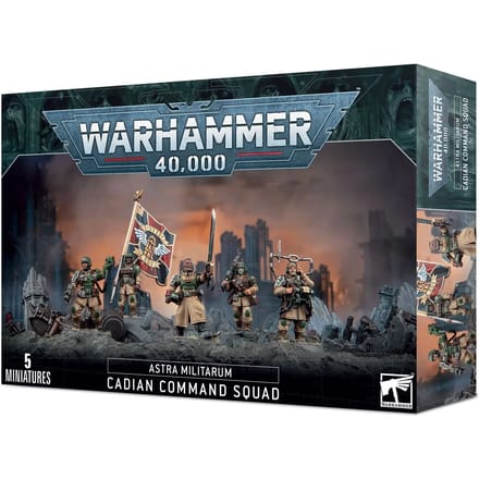 Figurine Games Workshop Warhammer 40k - Astra Militarum Escouade de Commandement Cadienne (2023)