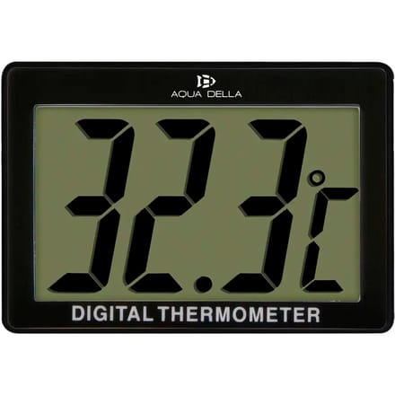 Aqua D'ella Digitale aquariumthermometer 0–37 °C | draadloos | groot display | zwart