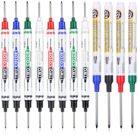 Dailygoods - 12 Stuks Lange Hoofd Diepe Gat Marker Pennen