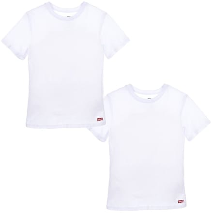 Levi´s ® Kids 2pk T-shirt Met Korte Mouwen Wit 5 Years Kinderen