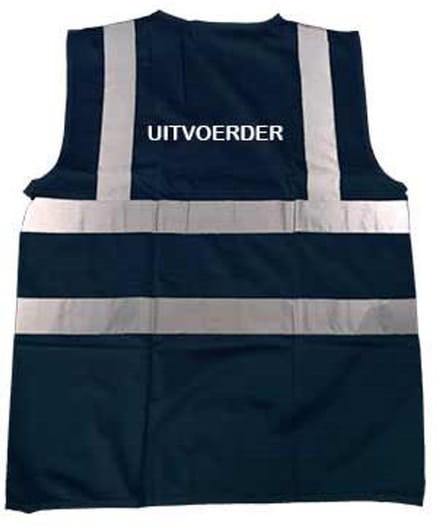 Uitvoerder veiligheidshesje met rits, maat XL Donkergroen