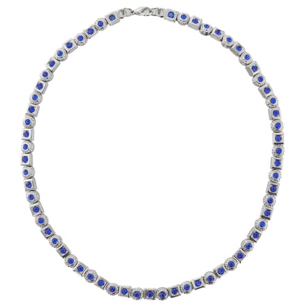Behave- Klassieke Elastische Ketting met Blauwe Stenen