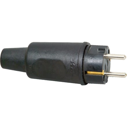 Rubberstekker IP44 Zwart - 179516009 [2 stuks]